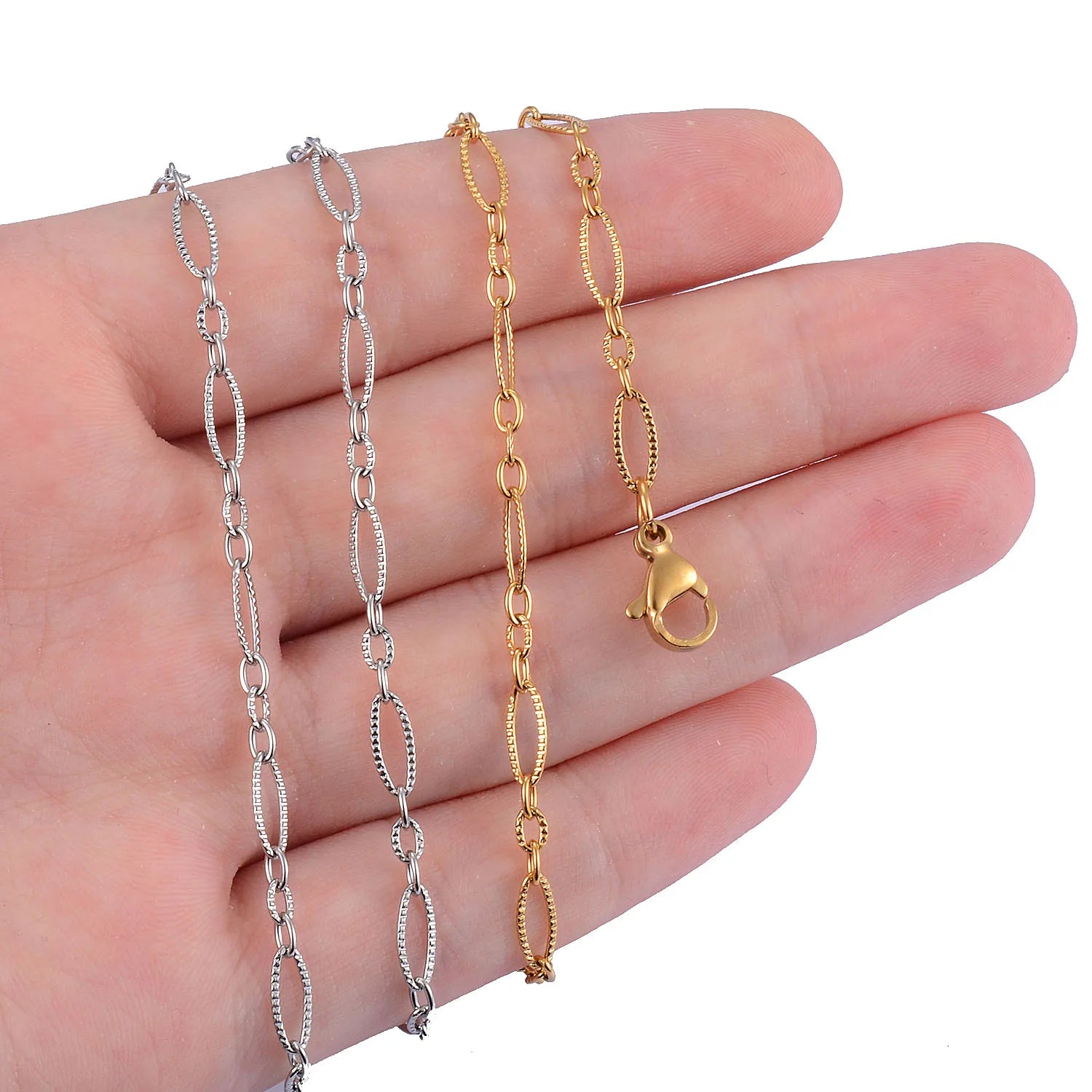 Stainless Steel Golden Figaro Necklace