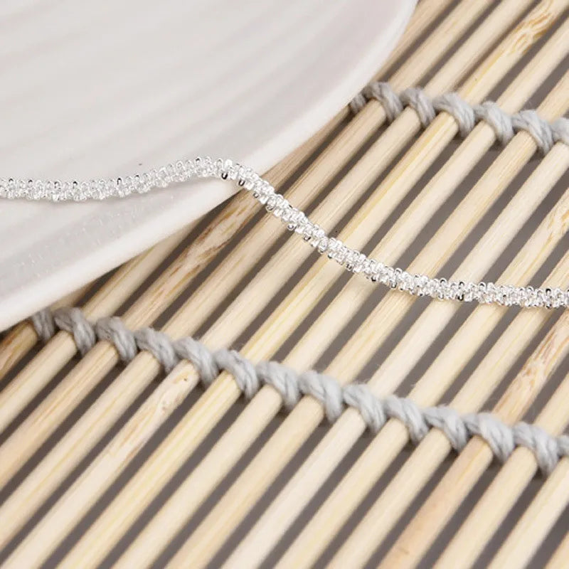 Silver Color Chain Anklets