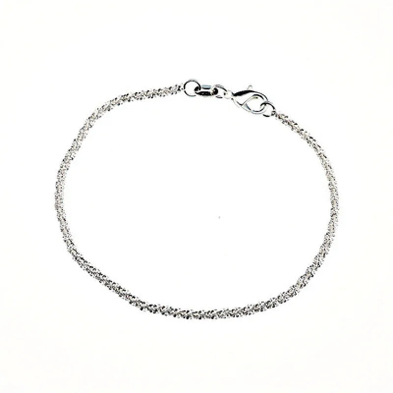 Silver Color Chain Anklets