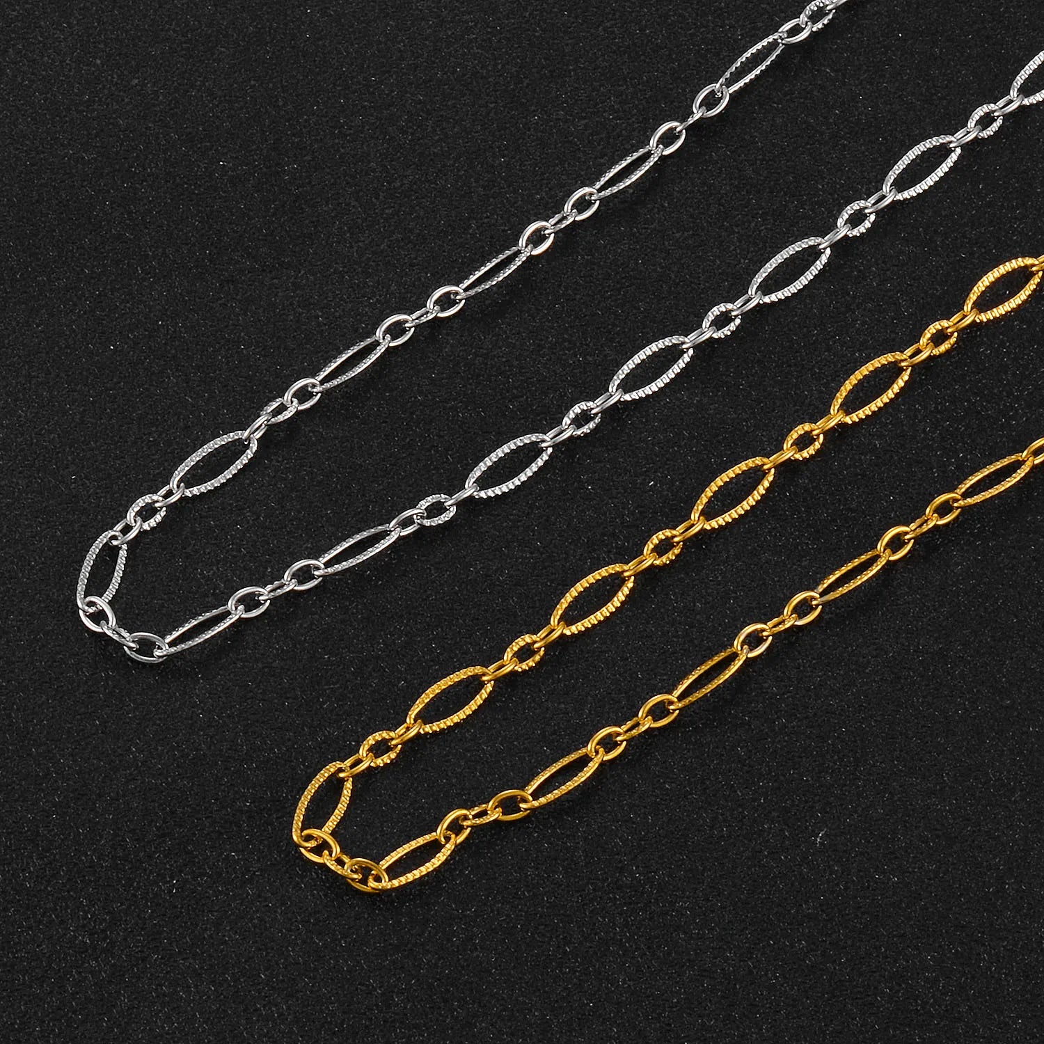 Stainless Steel Golden Figaro Necklace