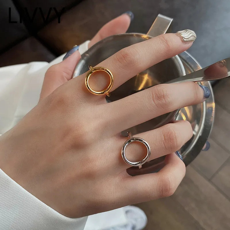 Hollow Out Round Shape Rings
