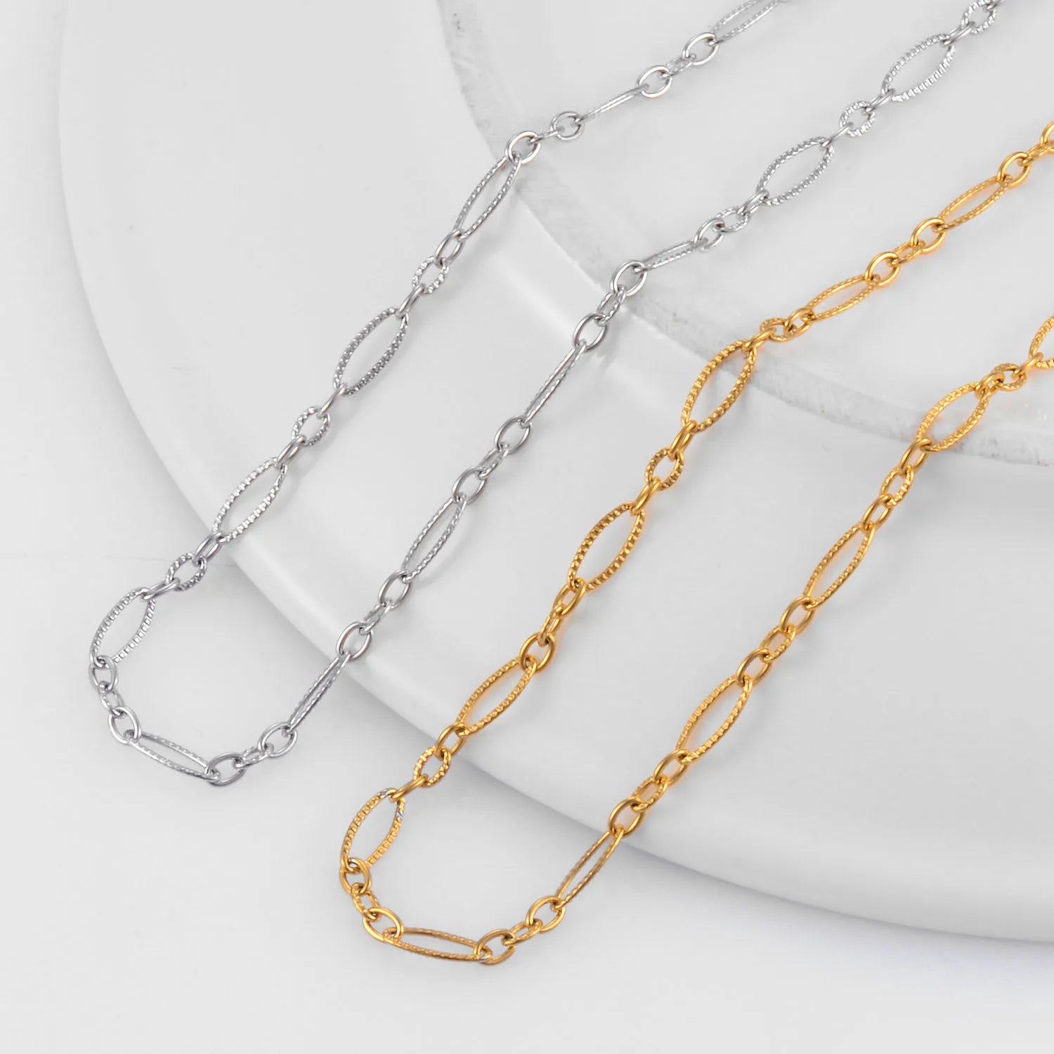 Stainless Steel Golden Figaro Necklace