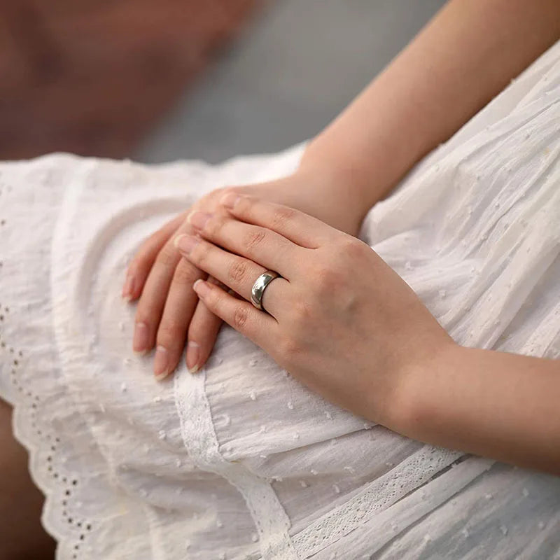 Silver Color Titanium Ring