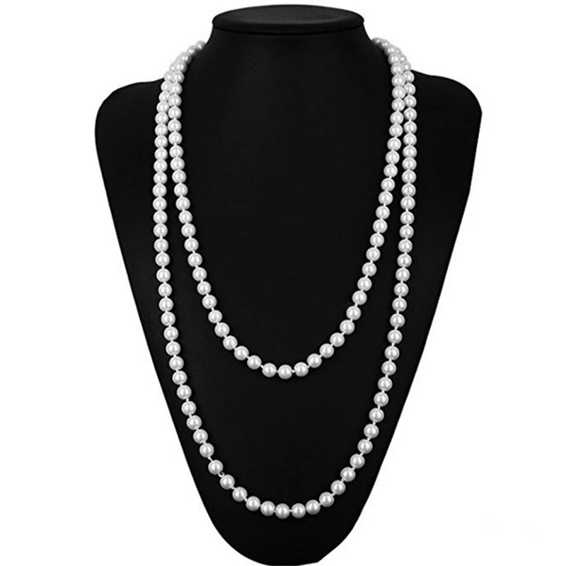 Ethereal Geometric Pearl Necklace