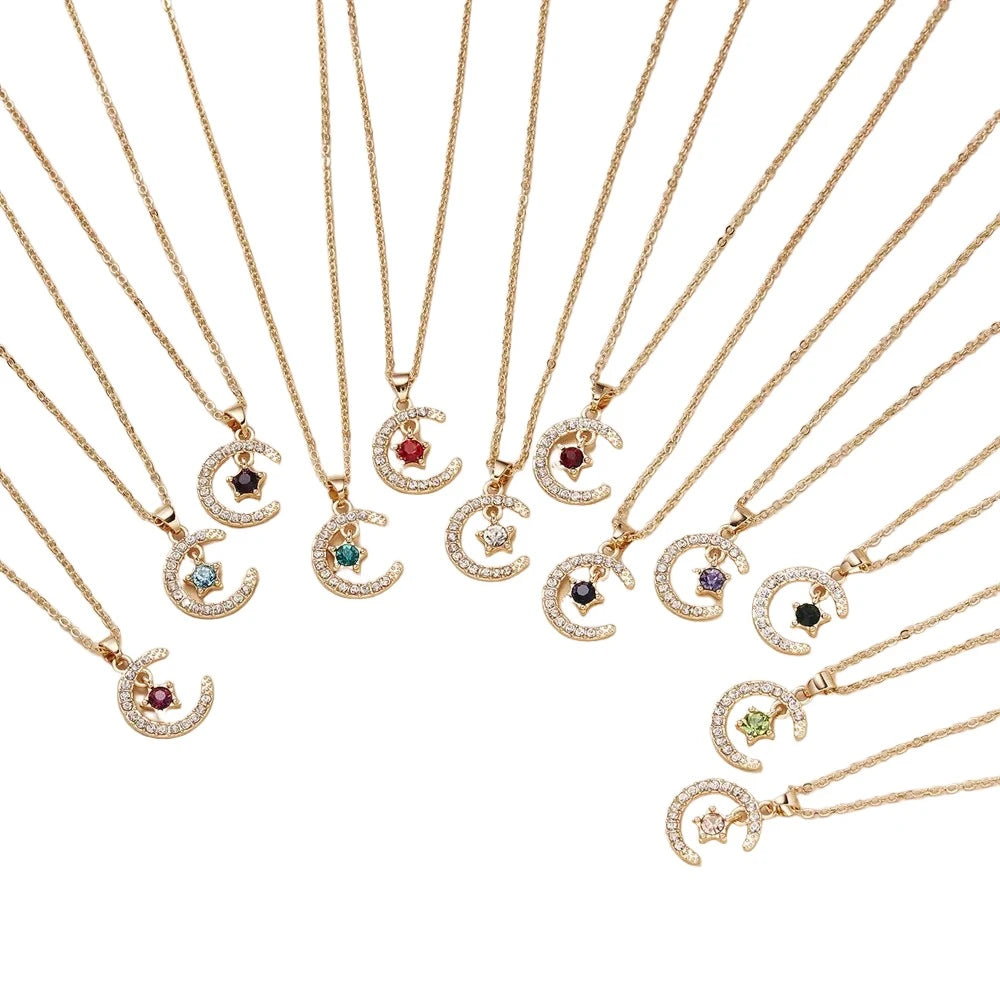 Moon Star Pendant Necklace