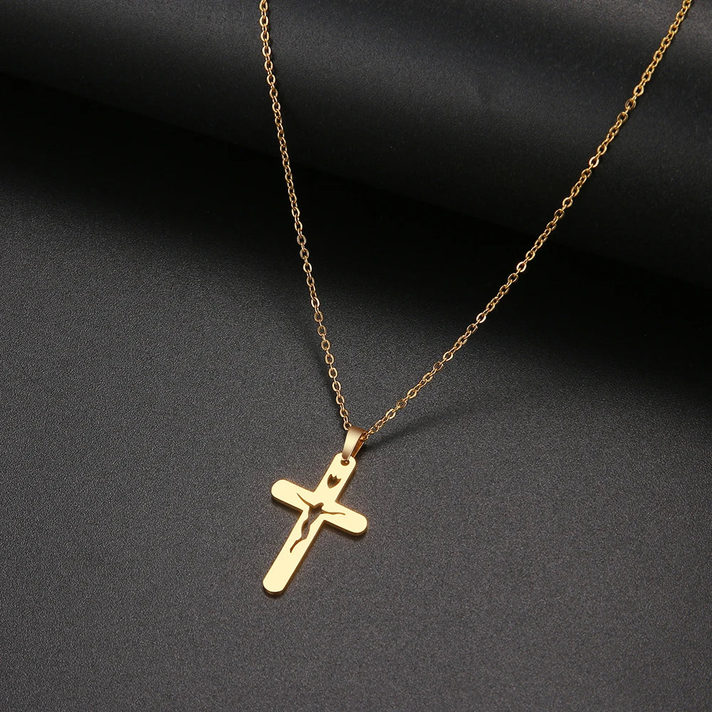 Jesus Cross Antique Chain Necklaces