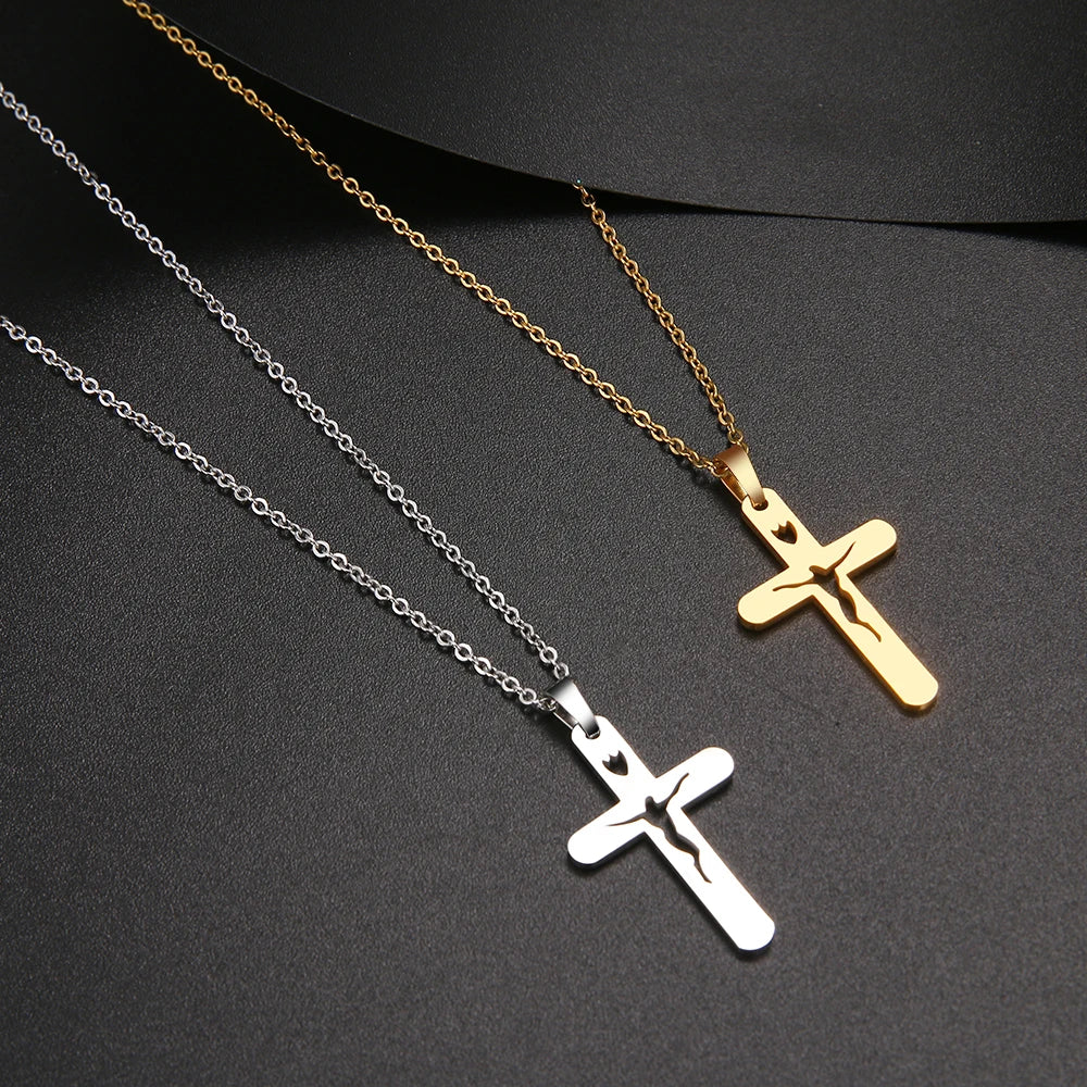 Jesus Cross Antique Chain Necklaces