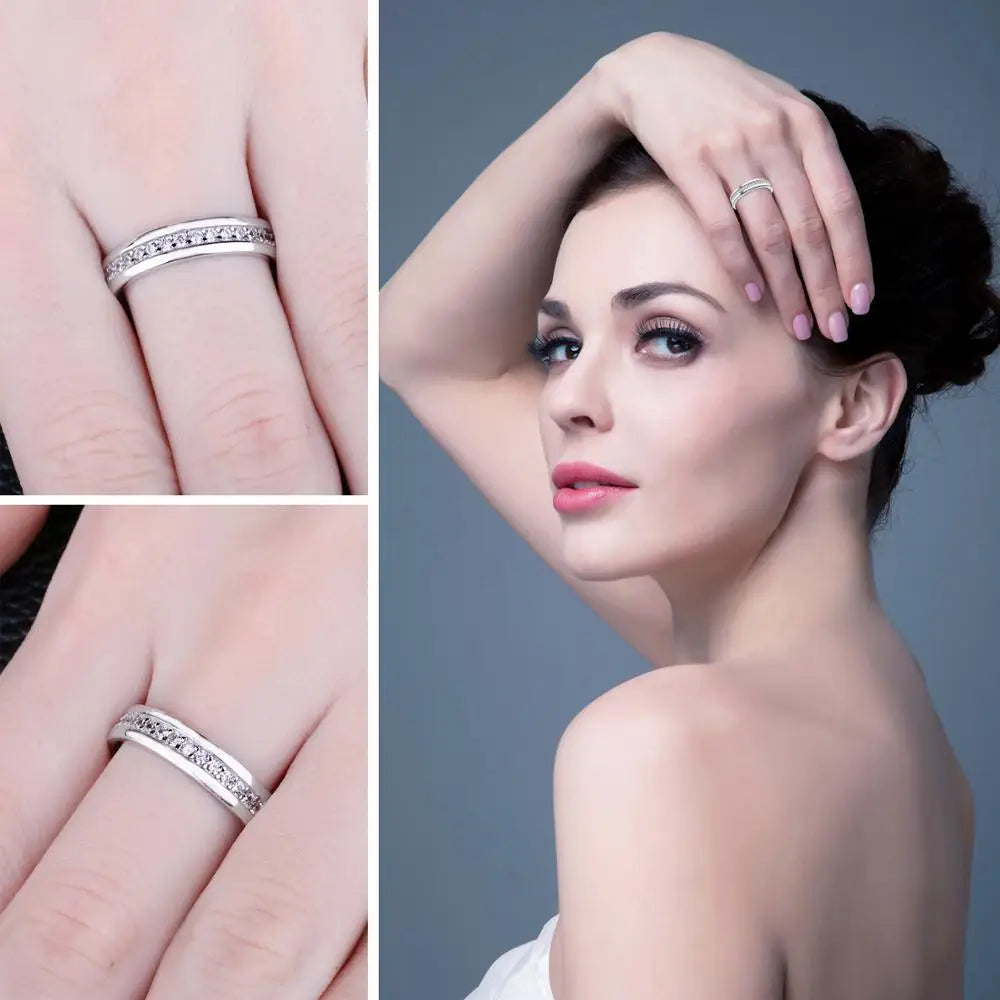 Simulated Diamond Band Ring