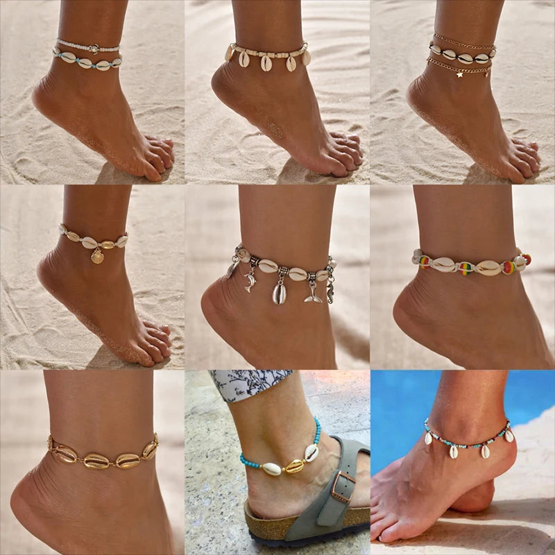Turtle Dolphin Beads Anklets