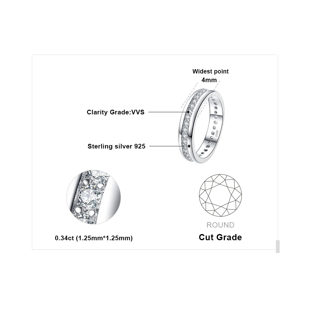 Simulated Diamond Band Ring