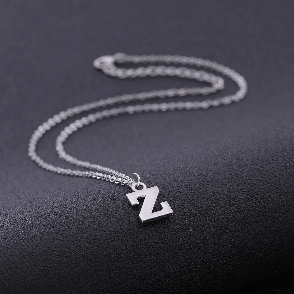 Initial Letter Link Chain Necklace