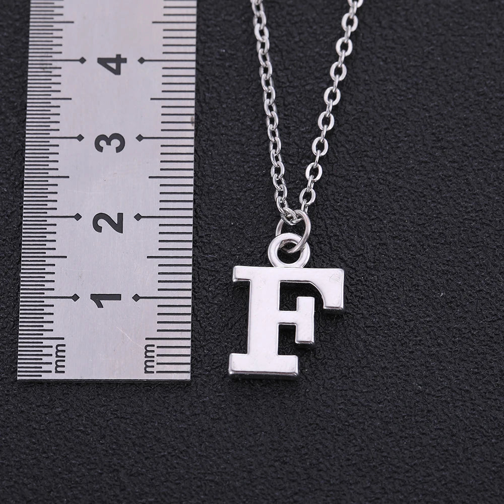 Initial Letter Link Chain Necklace