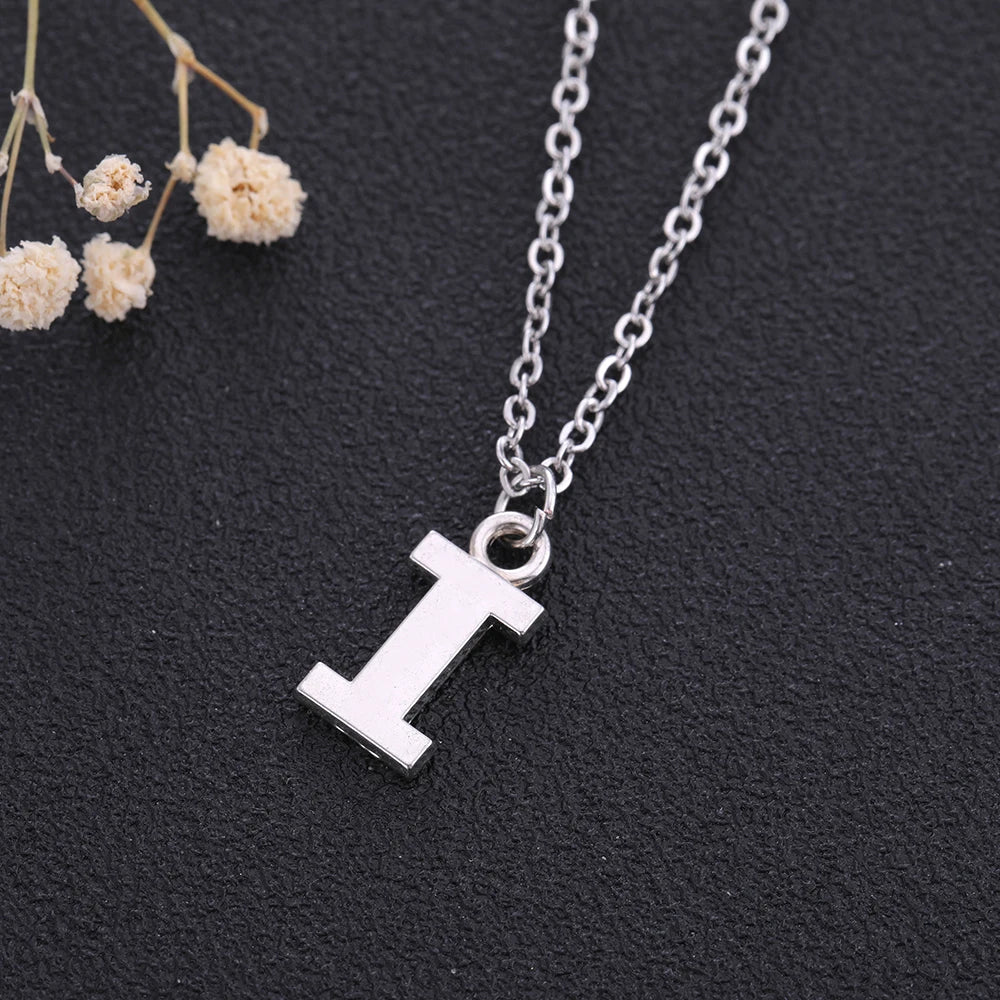 Initial Letter Link Chain Necklace
