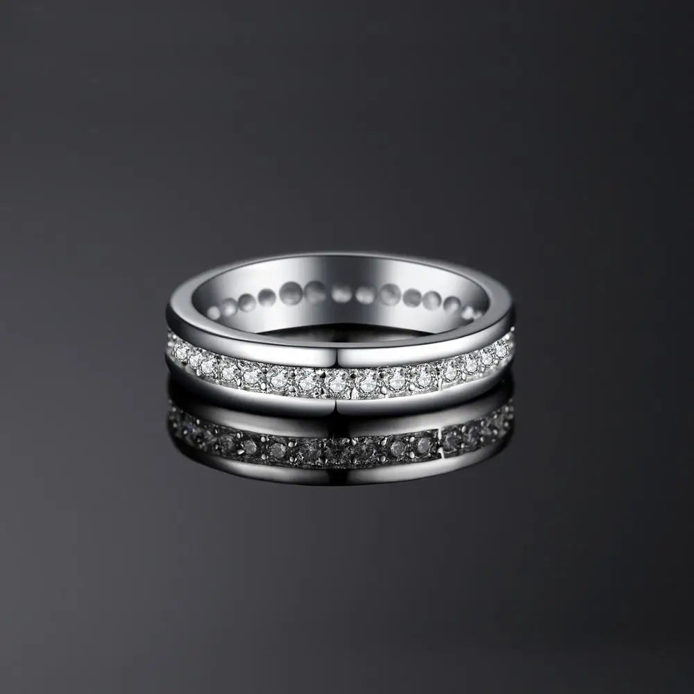 Simulated Diamond Band Ring