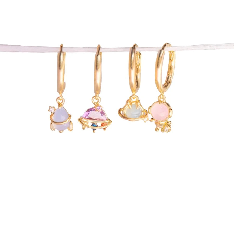 Colorful Alien Dangle Earrings