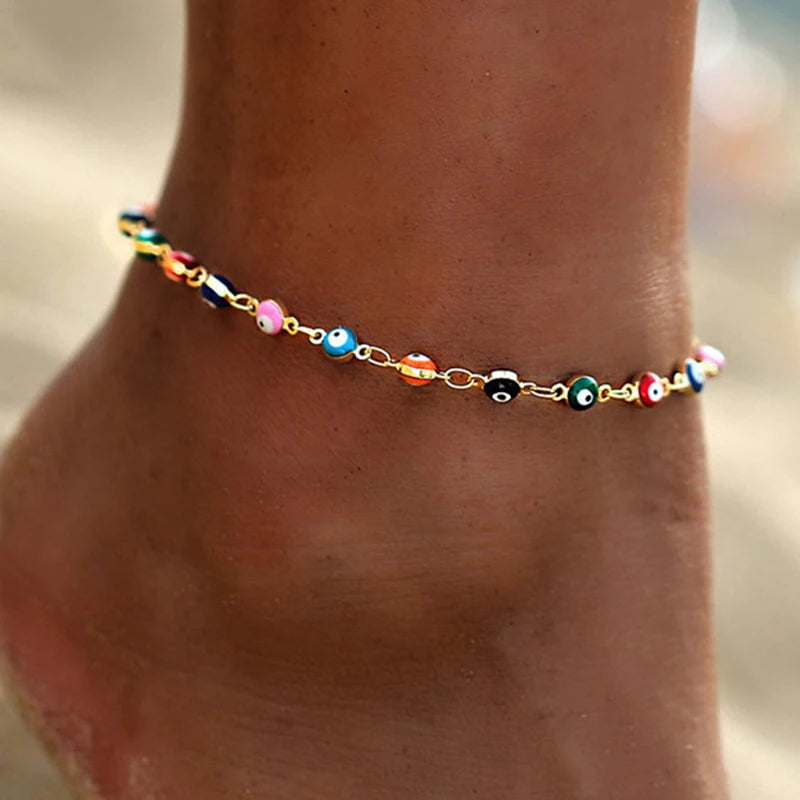 Colorful Turkish Eyes Anklets