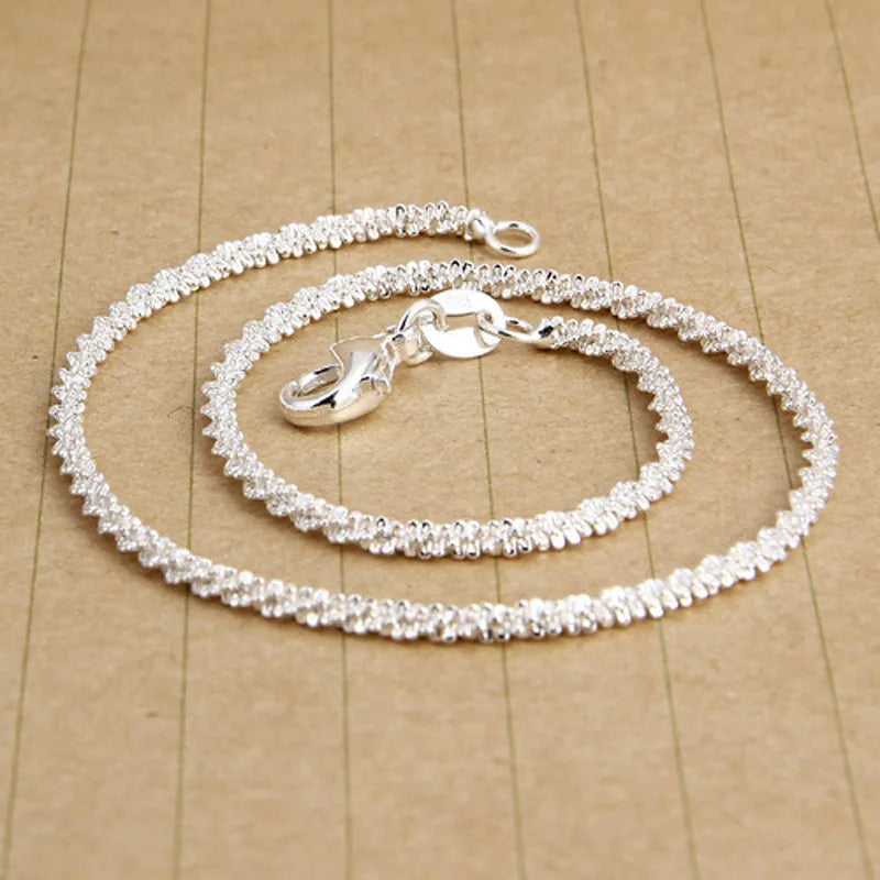 Silver Color Chain Anklets