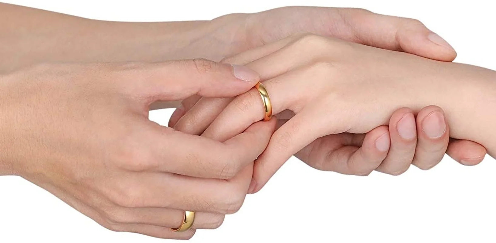 Gold Titanium Ring Men Women