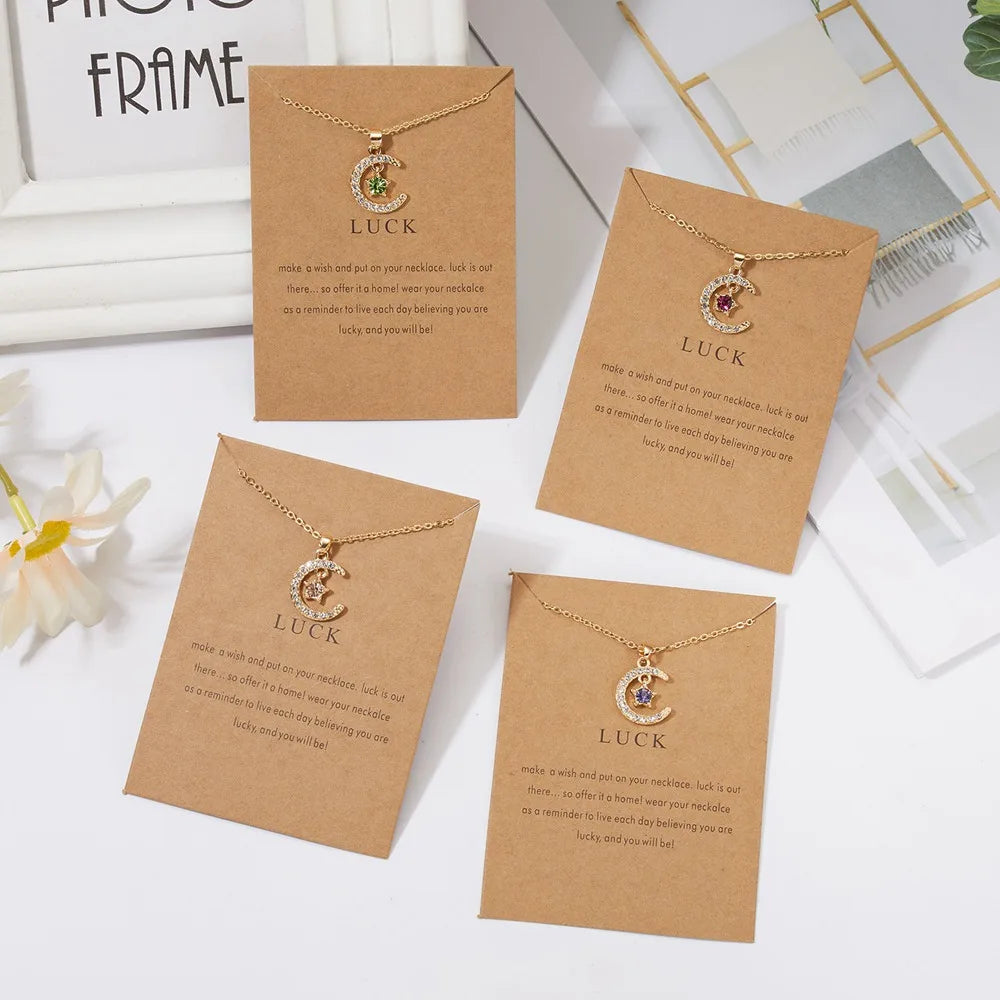 Moon Star Pendant Necklace