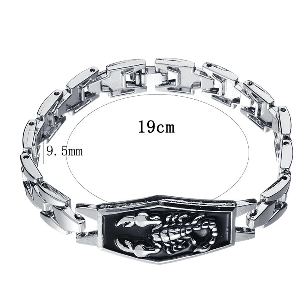 Scorpion Carved Chain Bracelet