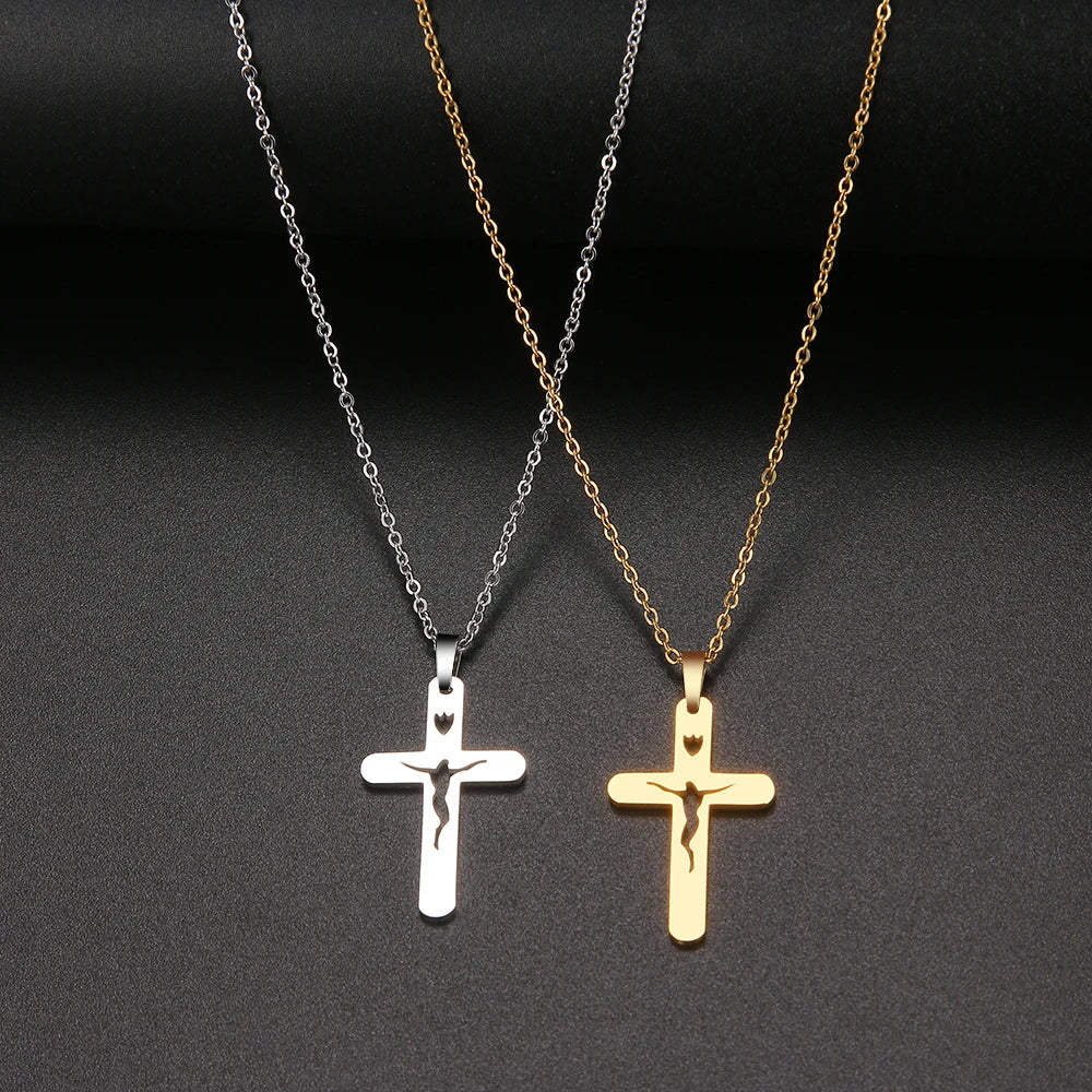 Jesus Cross Antique Chain Necklaces