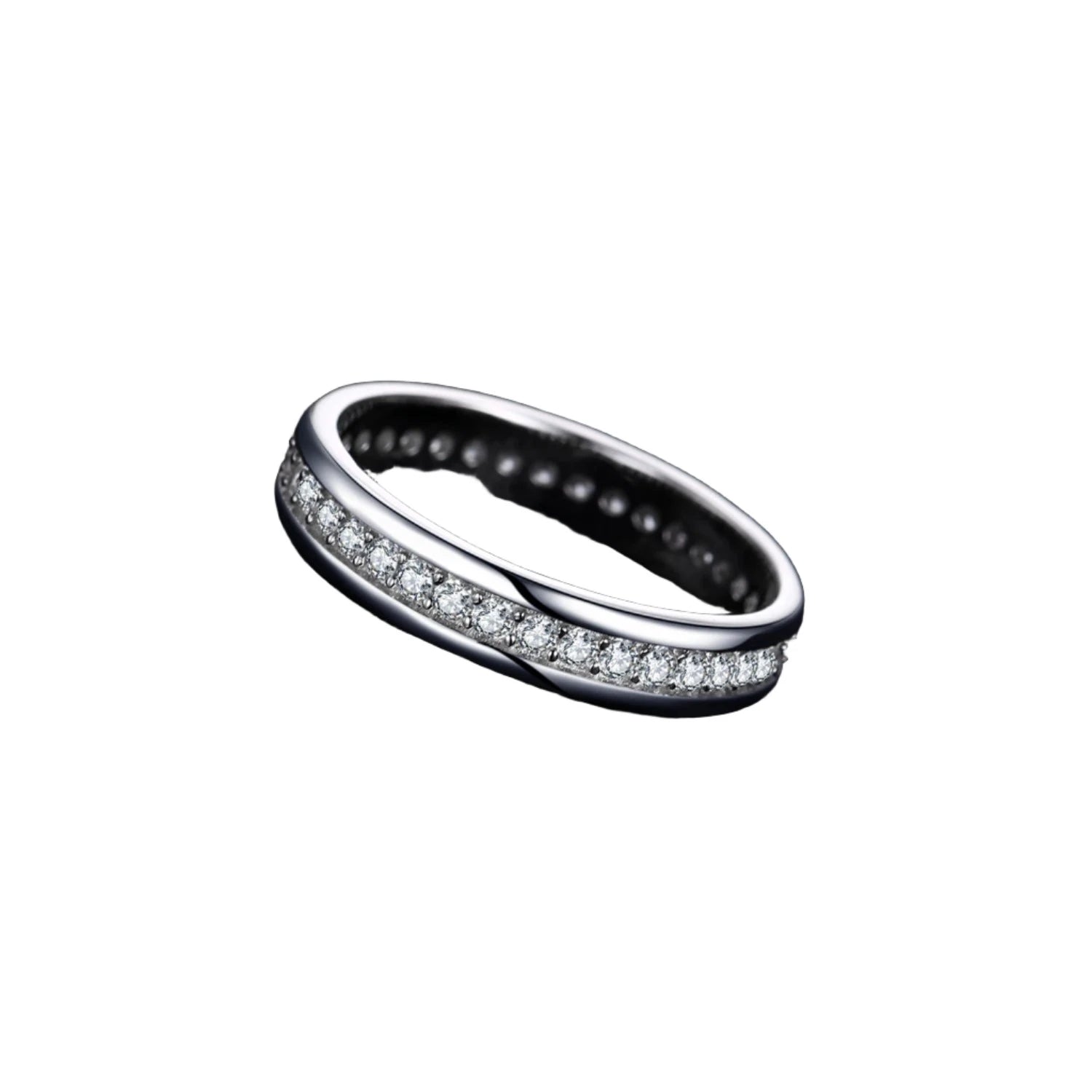 Simulated Diamond Band Ring