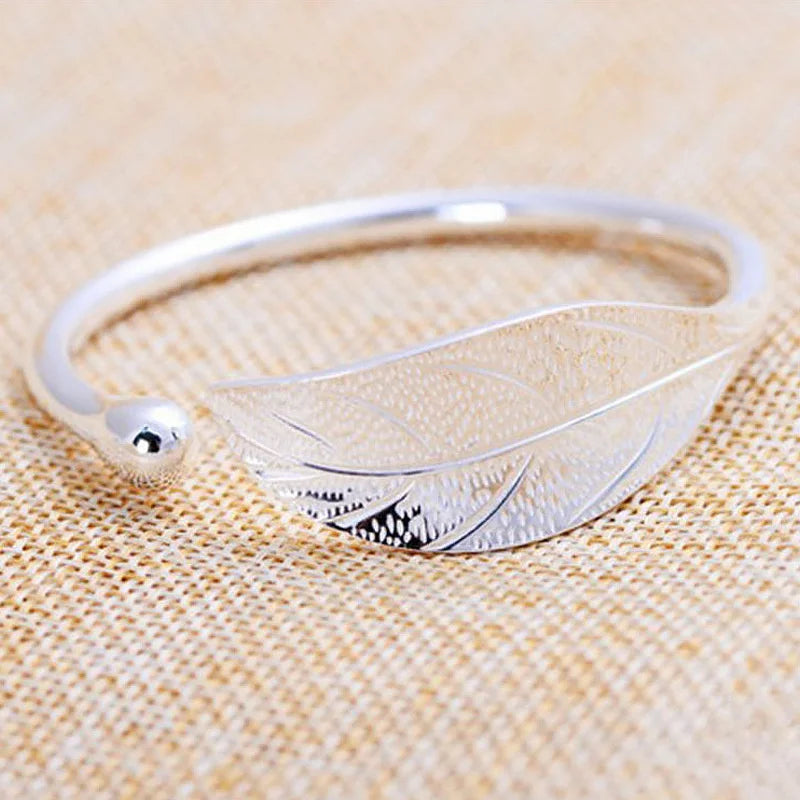 Open Leaf Shaped Bracelet