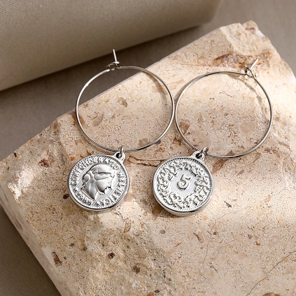 Elegance Coins Queen's Earrings