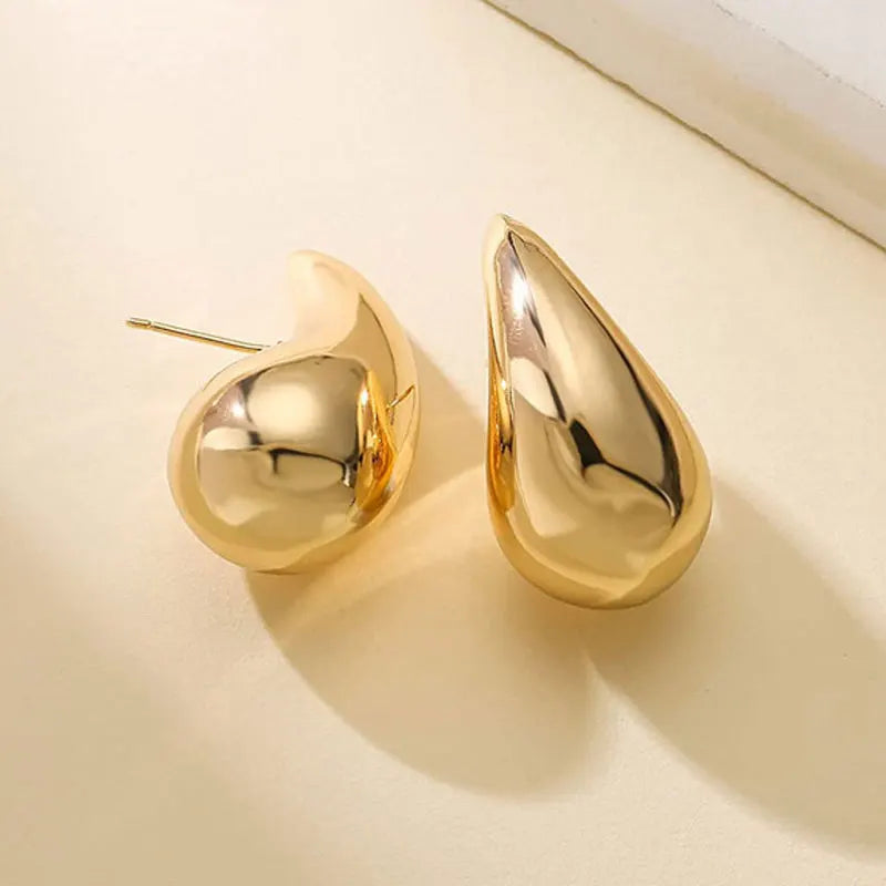 Chunky Dome Water Drop Earring