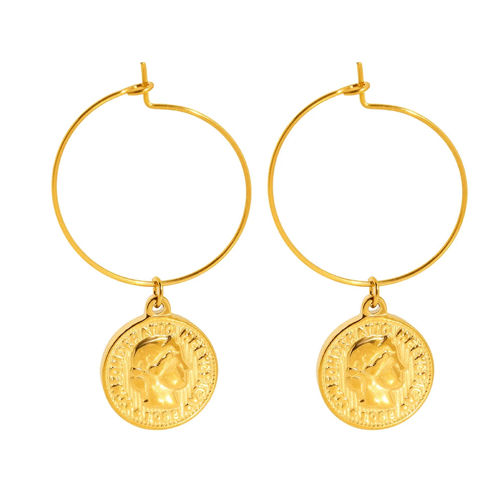 Elegance Coins Queen's Earrings