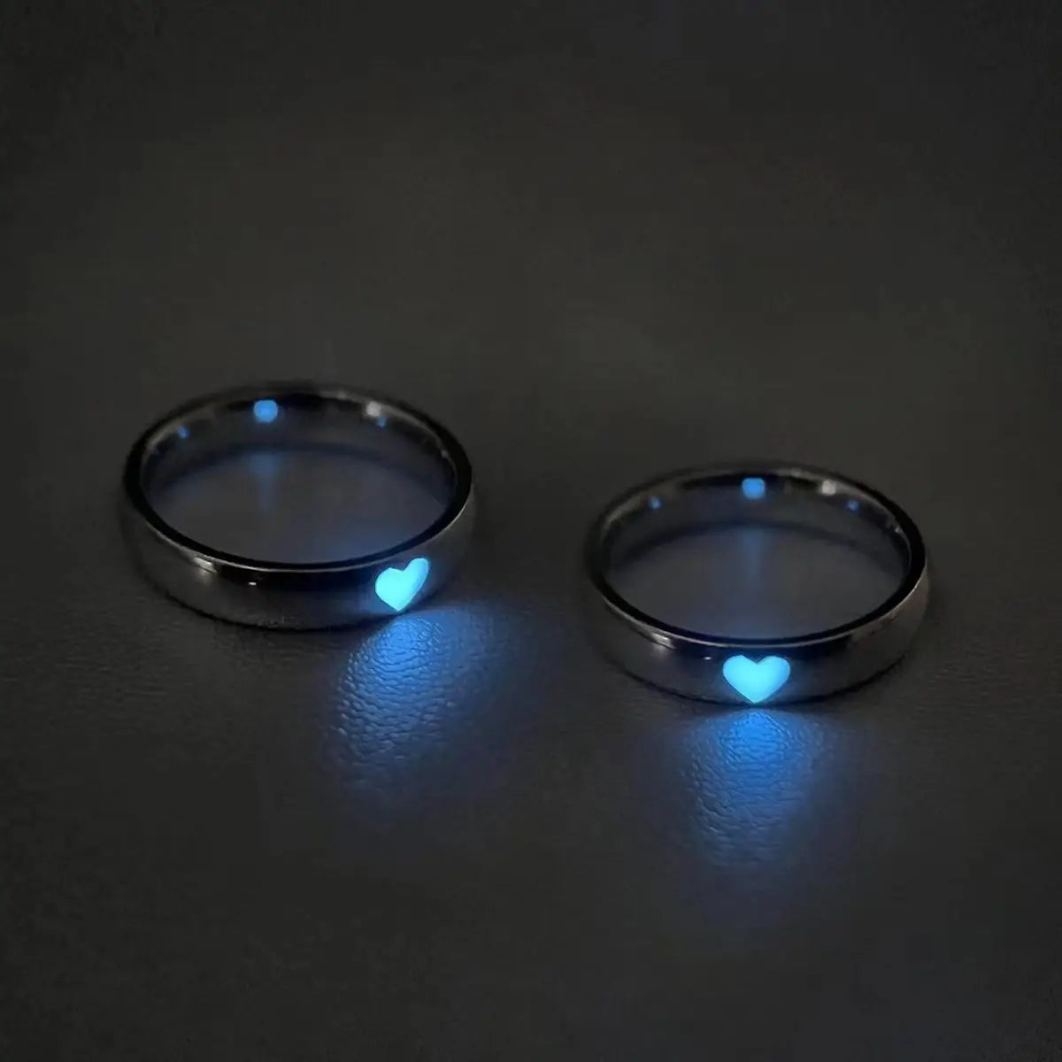 Heart Glowing Rings In Dark