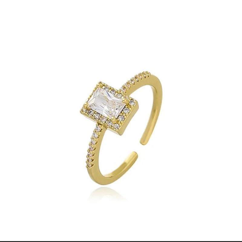 Square Lucky Engagement Ring