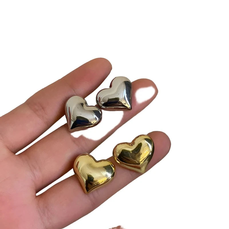 Korean Trend Heart Stud Earrings