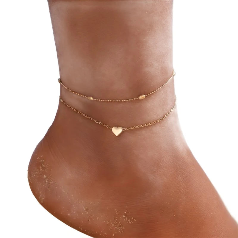 Heart Anklets