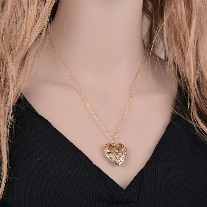 Heart Shape Photo Necklace