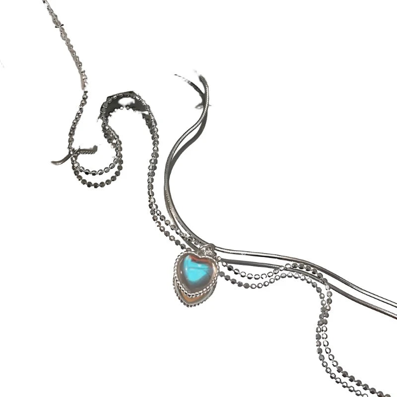 Double chain Heart Necklace