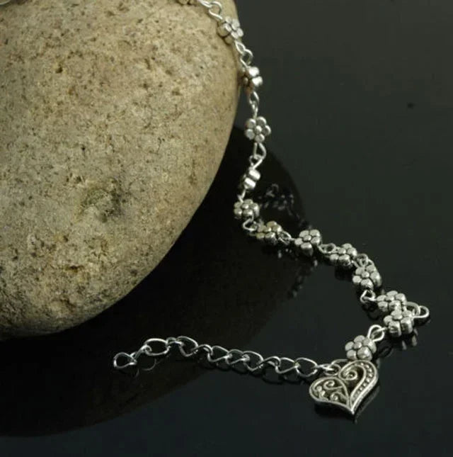 King  Heart-Shaped Anklet