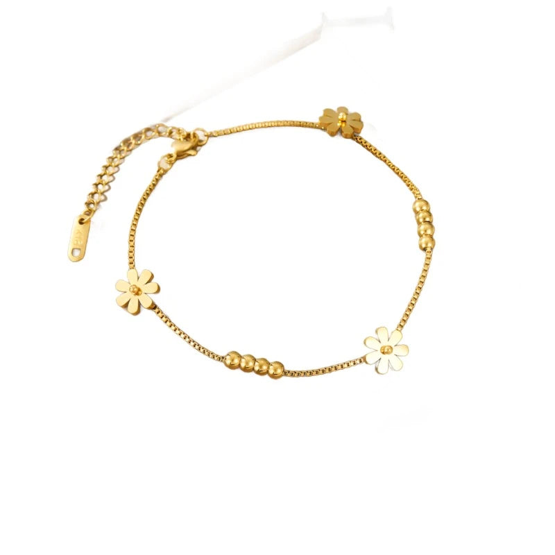 Elegant Daisy Anklets