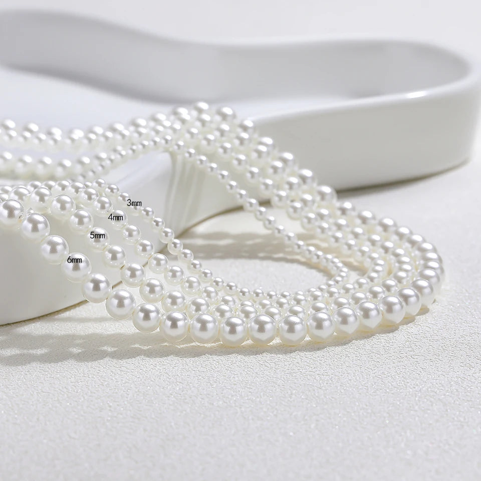 Silver Pearl Choker Necklace