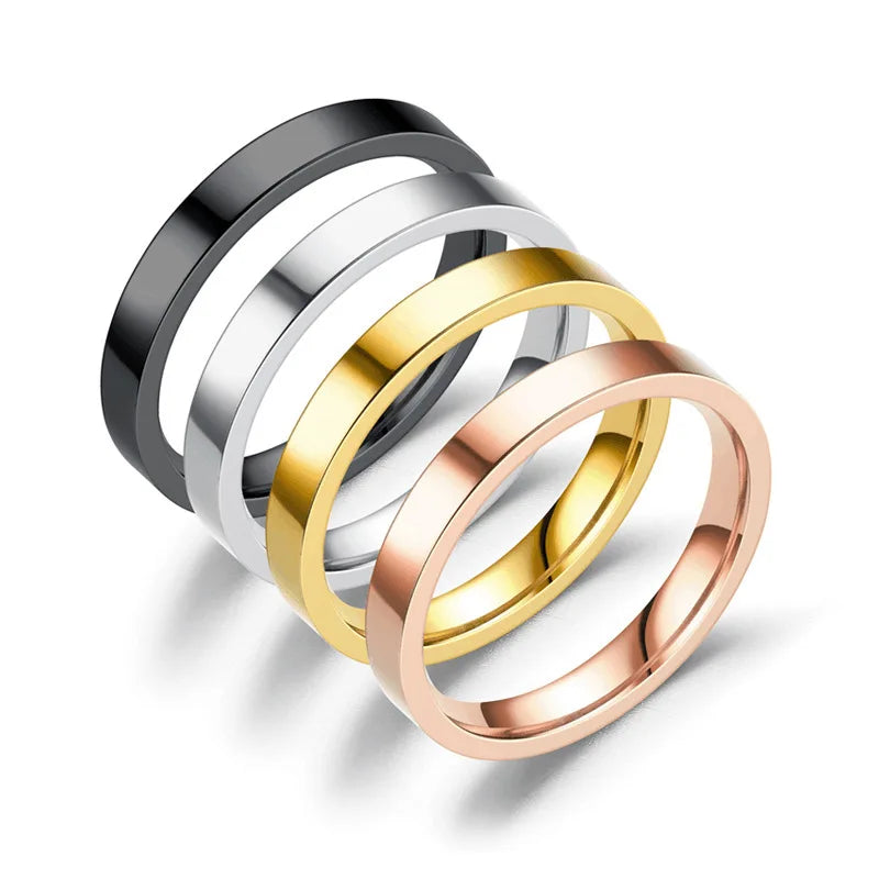 Gold Black Silver Couple Ring
