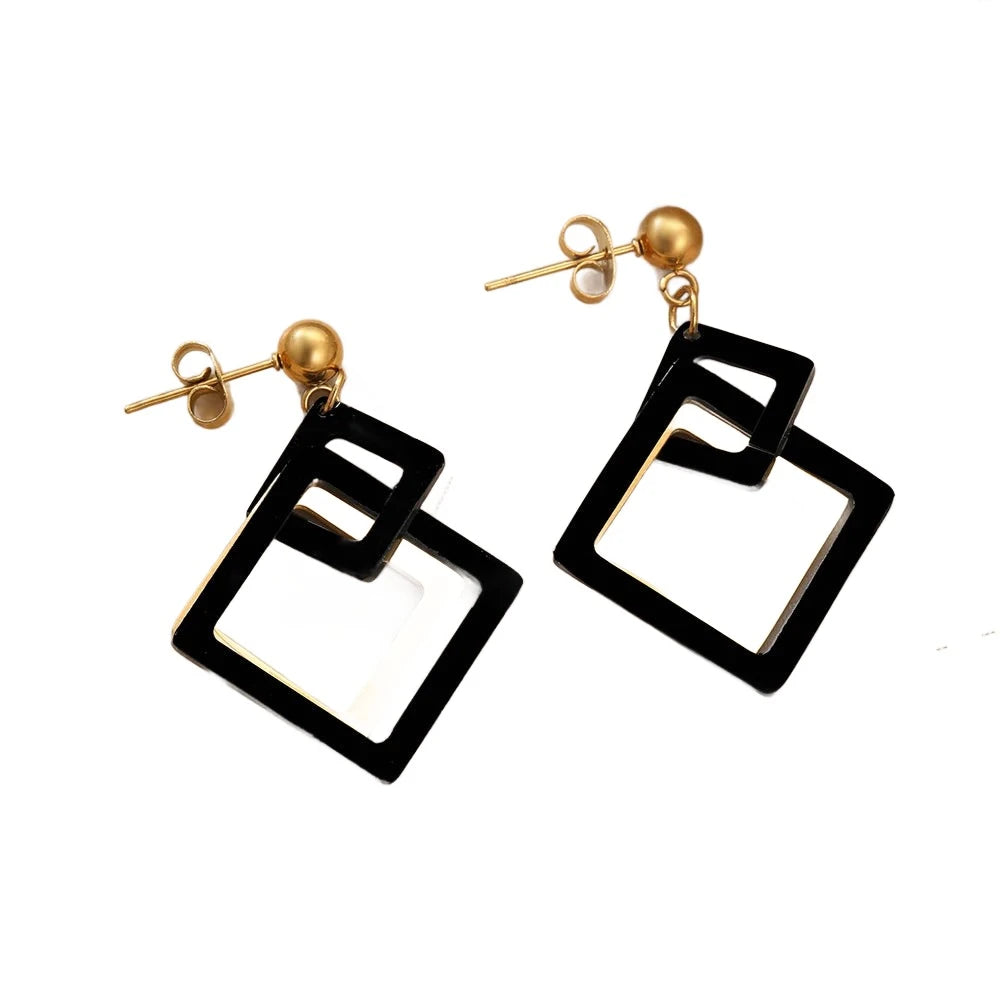 Hollow Square Earring