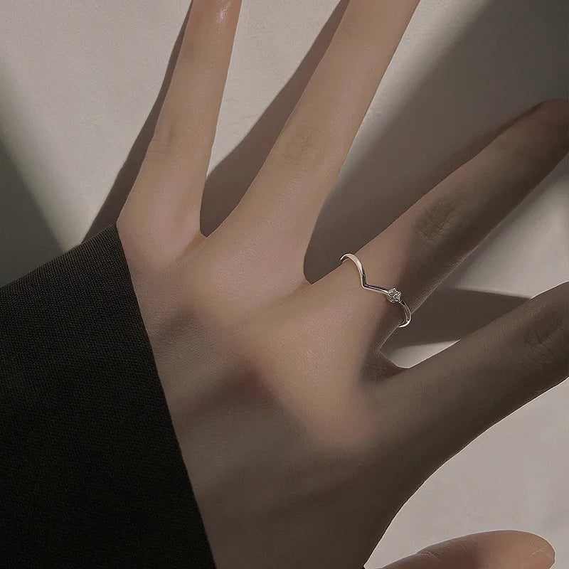 Korean V Shape Multilayer Ring