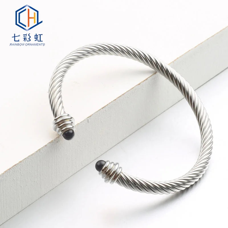 Gemstone Inlaid Bracelet