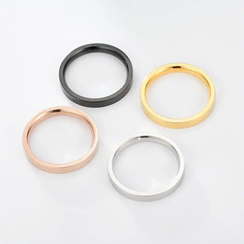 Gold Black Silver Couple Ring