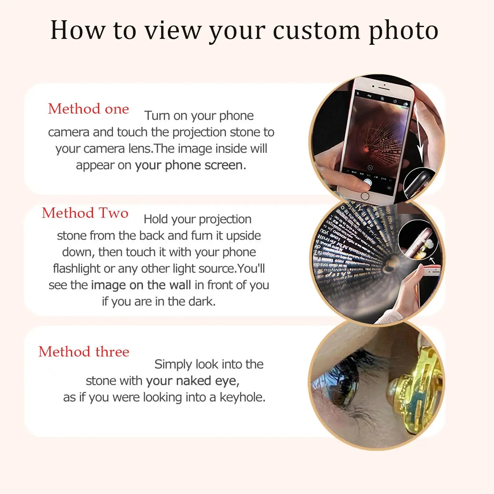 Custom Photo Projection Necklace Open Astronomical Sphere Pendant Jewelry DIY Memorial Gift