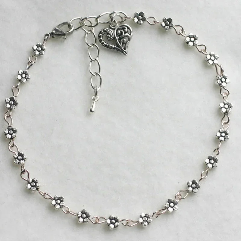 King  Heart-Shaped Anklet