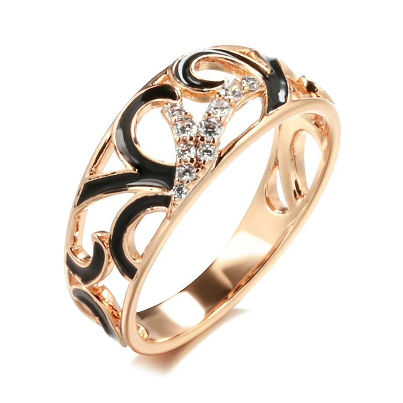 Black And Gold Color Ring