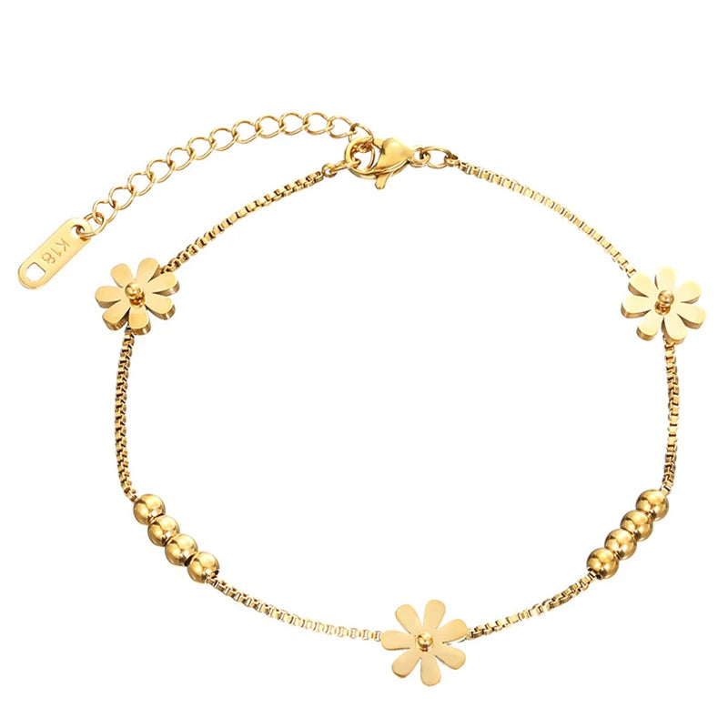 Elegant Daisy Anklets
