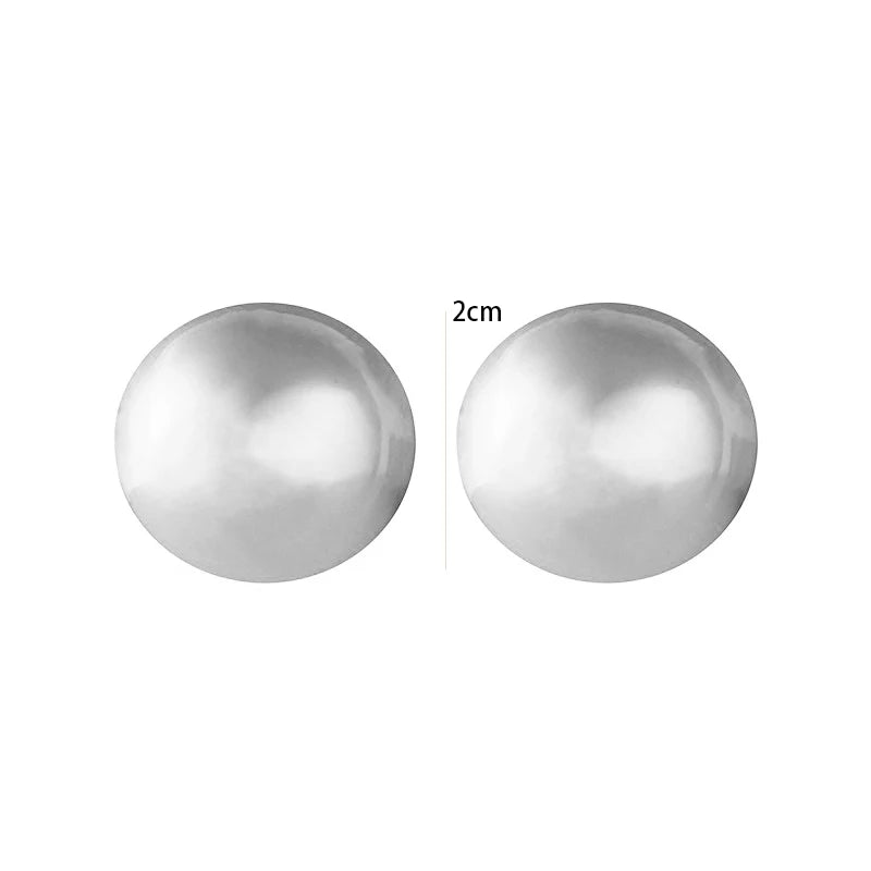 Big Ball Round Stud Earrings