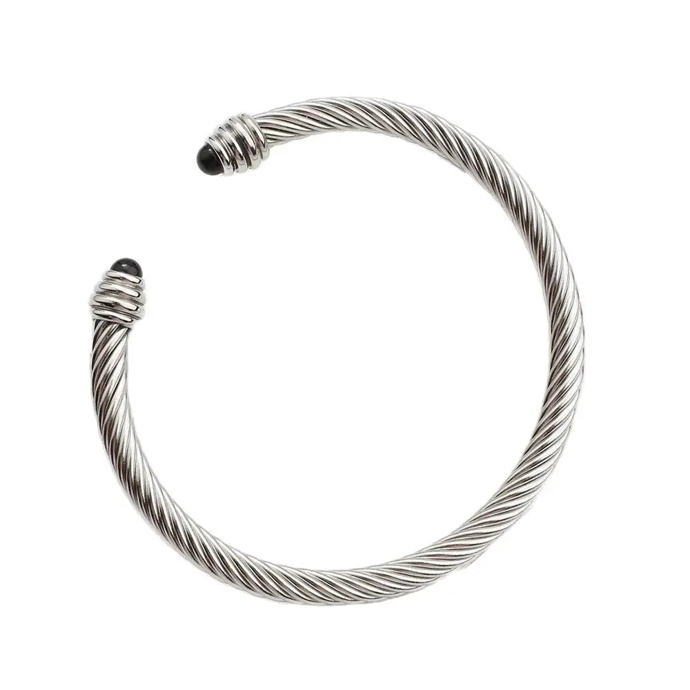 Gemstone Inlaid Bracelet